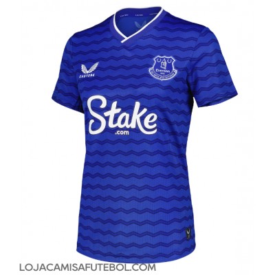 Camisa de Futebol Everton Vitaliy Mykolenko #16 Equipamento Principal Mulheres 2025-26 Manga Curta Camisa de Futebol Everton Vitaliy Mykolenko #16 Equipamento Principal Mulheres 2025-26 Manga Curta